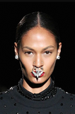 Givenchy Gold Black Crystal Small Nose Ring Piercing Fall 2012 Runway