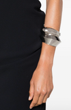 Alexander McQueen Silver Carved Sculptural Iris Bracelet Set