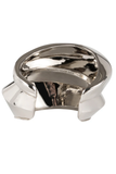 Alexander McQueen Silver Carved Sculptural Iris Bracelet Set