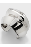 Alexander McQueen Silver Carved Sculptural Iris Bracelet Set
