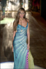 Roberto Cavalli Turquoise Pink Yellow Optical Illusion Print Silk Slip Dress Gown Spring 2001