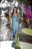 Roberto Cavalli Turquoise Pink Yellow Optical Illusion Print Silk Slip Dress Gown Spring 2001