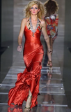 Roberto Cavalli Blue Turquoise Silk Slip Dress Gown Spring 2004