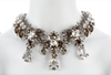 Givenchy Pearl Smoked Topaze Crystal Encrusted Drop Necklace