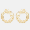 Nina Ricci Gold XL Oversized Flock Of Birds Schiaparelli Style Hoop Earrings