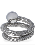 Paco Rabanne Silver Snake Ball Armband Elbow Cuff Bracelet