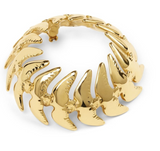 Nina Ricci Gold XL Oversized Flock Of Birds Schiaparelli Style Hoop Earrings