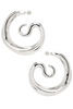 Panconesi Silver Large Triptych Swirl Earrings