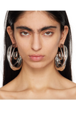 Panconesi Silver Large Triptych Swirl Earrings