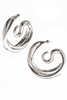 Panconesi Silver Large Triptych Swirl Earrings