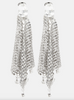 Paco Rabanne Silver Chainmesh Crystal Disco Earrings
