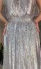 Paco Rabanne Silver Chainmesh Metal Deep V Neck Dress