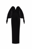 Saint Laurent Black Bustier with attached Gloves Gown Dress