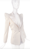 Balmain White Pagoda Power Shoulder Tuxedo Jacket Fall 2009