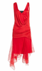 Givenchy Red Drop Waist Drape Dress Gown