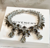 Givenchy Pearl and Smokey Quartz Crystal Choker Necklace