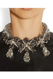 Givenchy Pearl and Smokey Quartz Crystal Choker Necklace