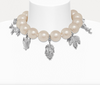 Vivienne Westwood Large Pearl Silver Charm Necklace