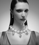 Vivienne Westwood Large Pearl Silver Charm Necklace