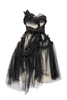 Maison Margiela Black & White Flower Tulle Sleeveless Gown