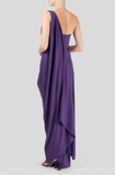 Vivienne Westwood Blue One Shoulder Corset Floral Print Dress Gown