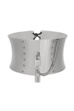 Dolce&Gabbana Silver Wide Padlock Corseted Belt