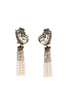 Mignonne Gavigan Pave Crystal Beaded Fringe Drop Earrings