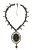 Jean Paul Gaultier Black Rock Chain Cross Pendant SS98
