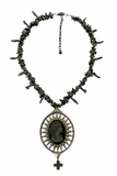 Jean Paul Gaultier Black Rock Chain Cross Pendant SS98