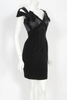 Mugler Black Velvet & Satin Bows Cut Out Dress