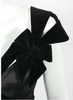 Mugler Black Velvet & Satin Bows Cut Out Dress