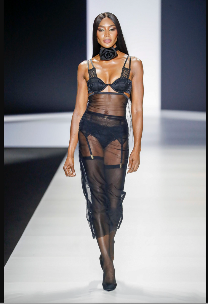Dolce & Gabbana Black Boudoir Sheer Dress Spring 2024