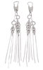 Christian Dior Silver Fringe Pavé Crystal Drop Earrings