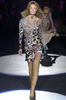 Roberto Cavalli Brown Black Checkered Leopard Print Halter Dress Runway FW2003