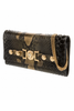 Versace Green Gold Medusa Snake Skin Clutch Bag