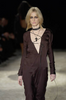 Gucci Black Silk Satin Longsleeve Plunging Neckline Blouse FW2002