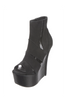 La Perla Black Strap Cut Out Ankle Open Toe Platform Shoes