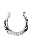 Defaïence Silver Abstract Ripple Concave Slip On Collar Necklace