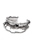 Defaïence Silver Abstract Ripple Concave Slip On Collar Necklace