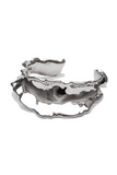 Defaïence Silver Abstract Ripple Concave Slip On Collar Necklace