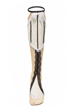 Aniye Records Sheer Black Tan White Lace Bow Tight Stockings