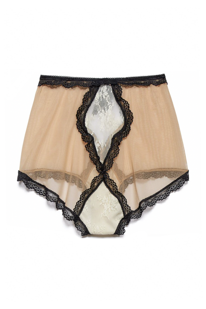 Aniye Records Black Tan White Lace Undergarments