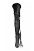 Aniye Records Black Sheer Lace Drape String Thigh High Stockings