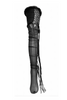 Aniye Records Black Sheer Lace Drape String Thigh High Stockings