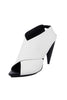 Proenza Schouder Black White Leather Open Toe Heel Shoe