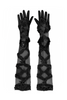 Aniye Records Black Sheer Lace Ruffle Gloves