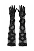 Aniye Records Black Sheer Lace Ruffle Gloves