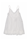 Burberry White Mesh Cut Out Lace Babydoll Dress
