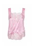 Givenchy Pink Silk Satin Lace Cut Out Tank Top