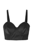 Jean Paul Gaultier Black Satin Stitch Pattern Bustier Cone Bra